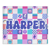 Custom Bright Vintage Color Blanket - Personalized Name Cartoon Vintage Color Plaid Horizontal Blanket - A Gift For Girl,BFF,Friend